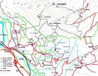 Mappa dei sentieri intorno al paese di Arsié
