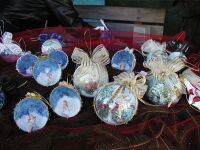Palline trasparenti e decoupage